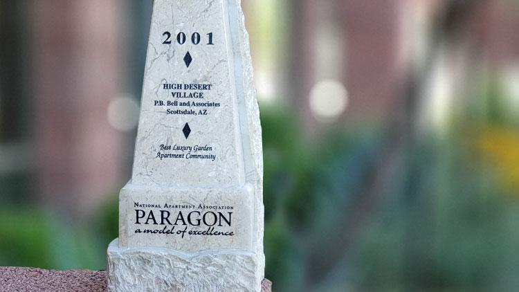 Awarded the National Apartment Association PARAGON Development Award for best luxury garden apartment community, High Desert Village Apartments.